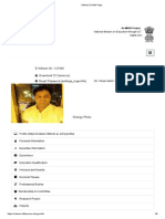 Vidwan-ID: 127400 Download CV (Democv) Reset Password (Settings - Myprofile)