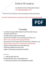 Cost-Volume-Profit (CVP) Analysis: - Traditional Format Income Statement (External Reporting Purpose)