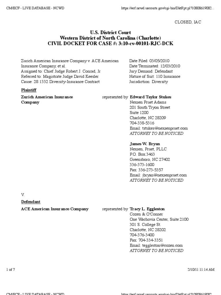 ZURICH AMERICAN INSURANCE COMPANY v. ACE AMERICAN INSURANCE COMPANY et