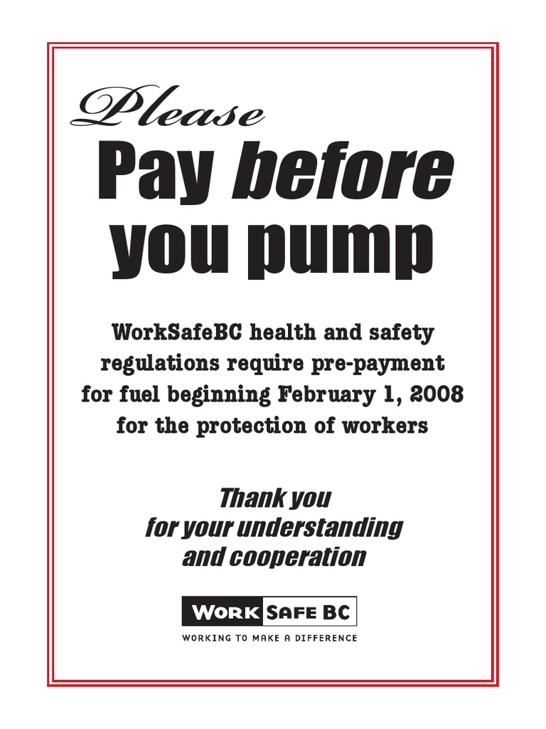 Pre-Payment Fuel Regulations for Safety | PDF