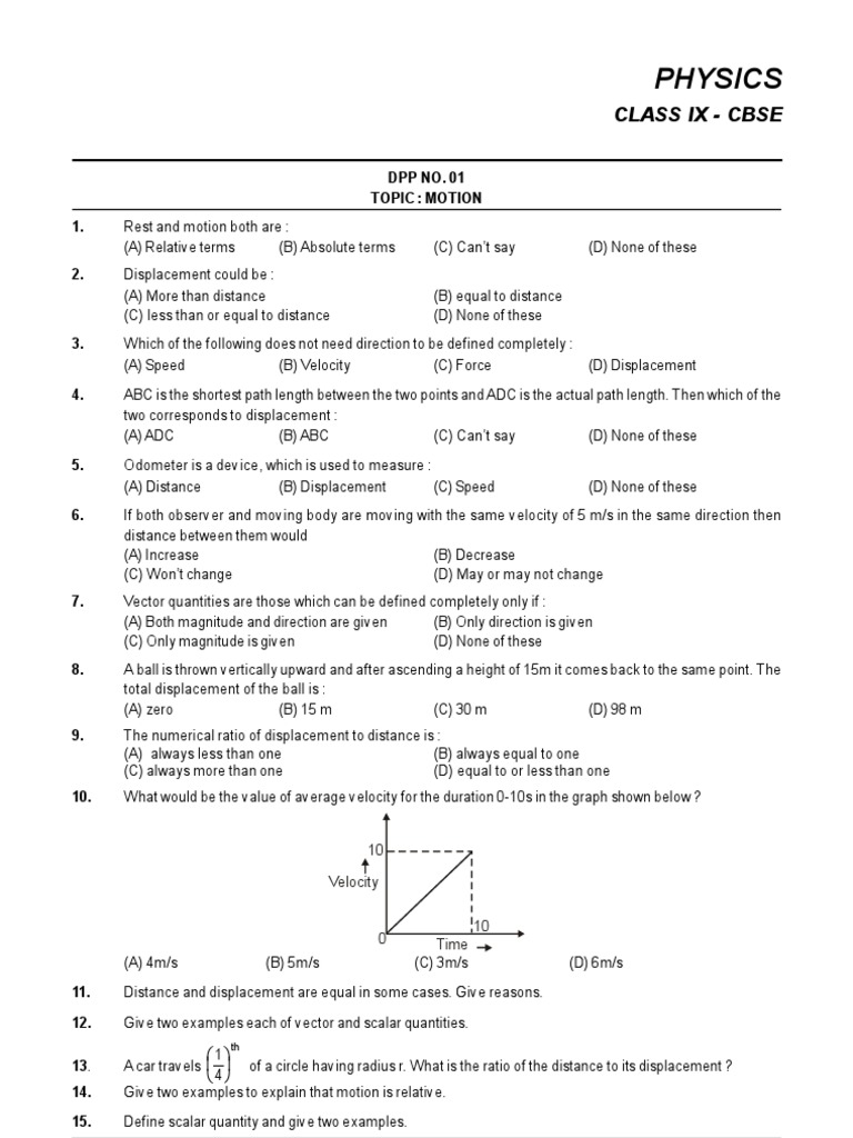 Physics Class Ix Cbse PDF Buoyancy Acceleration