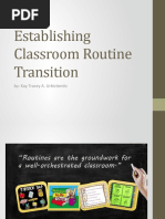 Establishing Classroom Routine Transition 