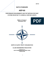 Nato Standard: Performance Requirements and Test Method For Paint Systems Resistant To Chemical Warfare Agents