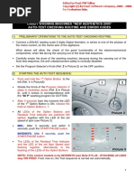 Candy Washing Machines "New Aesthetics 2005" Auto-Test Checking Routine and Error Codes