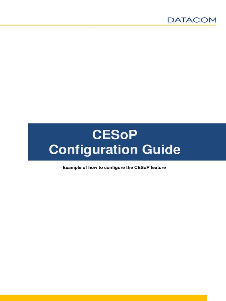 CESoP Configuration Guide | PDF | Computer Network | Multiplexing