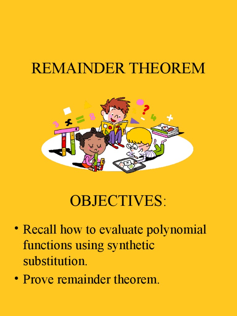 Remainder Theorem Explained with Examples | PDF