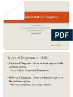 UML Collaboration Diagram for Course Lecture on Interaction Diagrams