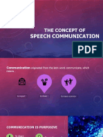 Speech Communication: The Concept of