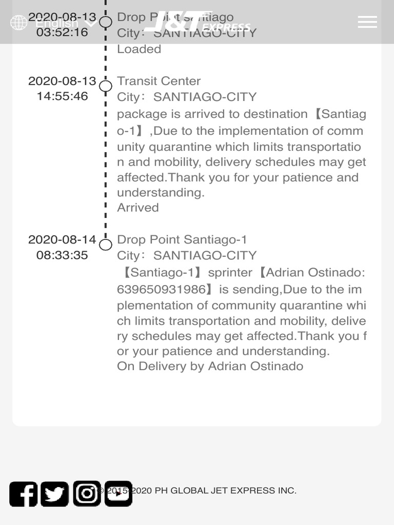 Trace & TrackJ&T Express Philippines PDF