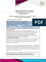 Guía de Actividades y Rúbrica de Evaluación - Paso 5 Documentación Del Problema