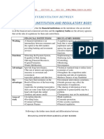 Differentation - Between - FINANCIAL INSTITUTIONS - REGULATORY BODIES