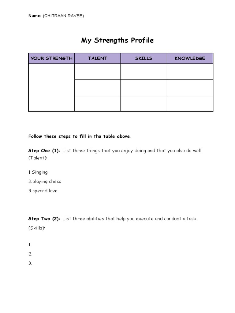 My Strengths Profile Overview | PDF