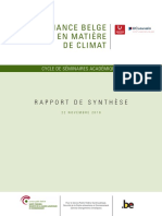 Gouvernance Belge en Matière de Climat - Rapport de Synthèse (2018)