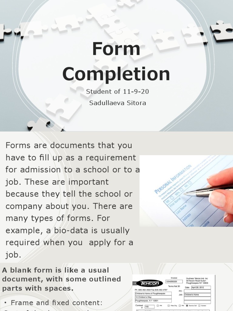 Form Filling Guide for Students | PDF