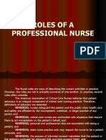 Chapter 1 ROLES OF A PROFESSIONAL NURSE