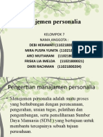 Manajemen Personalia untuk Keberlangsungan Bisnis