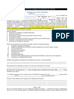 Modelo de Acta y Certificación Rendición de Cuentas 2014