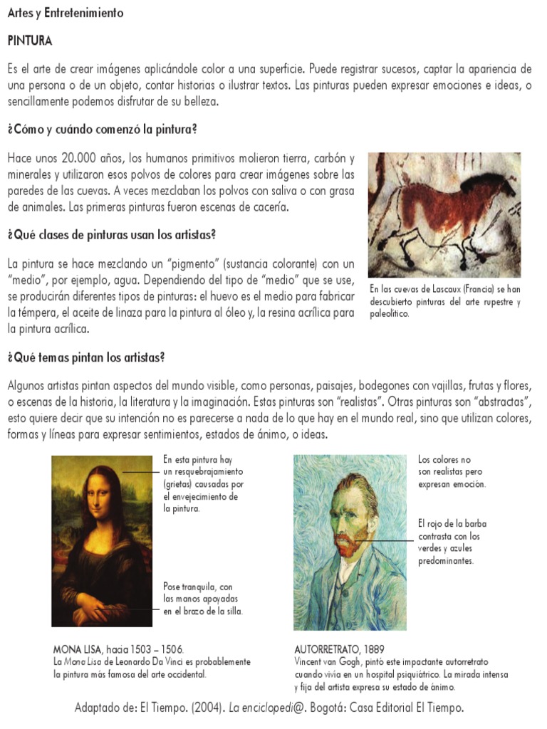 Tipos de Pintura y su Historia | PDF | Pinturas | Artes plásticas