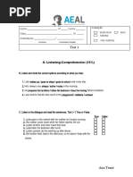 Test 1: A-Listening-Comprehension (10%)