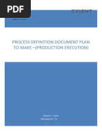 Process Definition Document Plan To Make - (Production Execution)