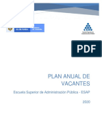 Plan Anual de Vacantes 2020