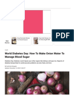 World Diabetes Day - How To Make Onion Water To Manage Blood Sugar - NDTV Food