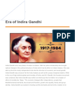 Era of Indira Gandhi