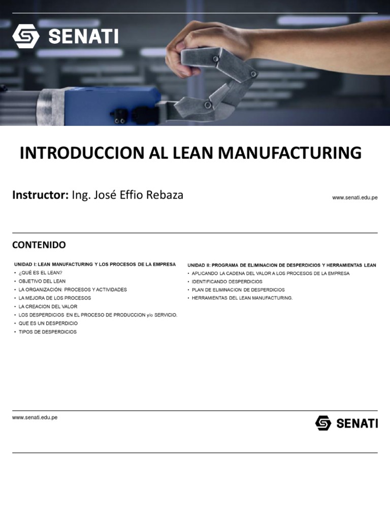 Herramientas del Lean Manufacturing | PDF | Lean Manufacturing ...
