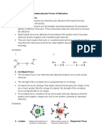 Intermolecular Forces of Attraction 1. Dipole-Dipole Force