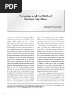 Peronism and The Birth of Modern Populism: Enrique Peruzzotti