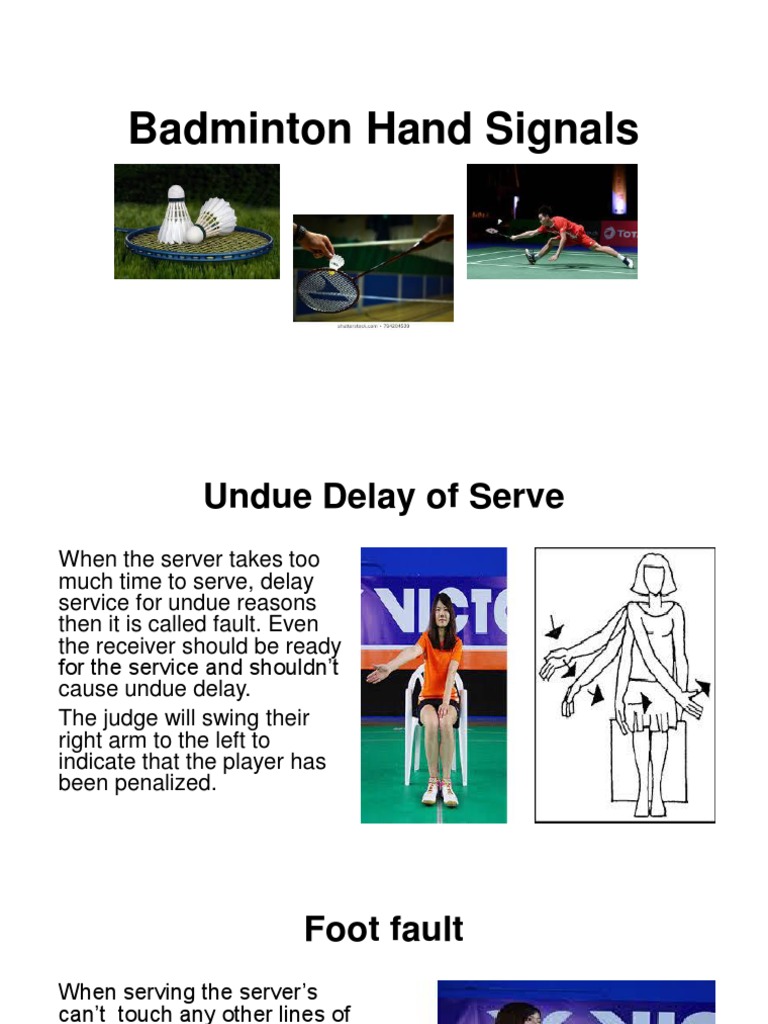Badminton Hand Signals PDF