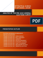 Department of Political Science - Pre 2020 Elections Survey Analysis