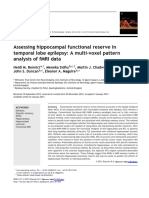 Assessing Hippocampal Functional Reserve in Temporal Lobe Epilepsy: A Multi-Voxel Pattern Analysis of Fmri Data