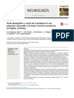 Perfil Demográfico y Social de La Epilepsia en Una Población Vulnerable y de Bajos Recursos Económicos en Bogotá, Colombia PDF