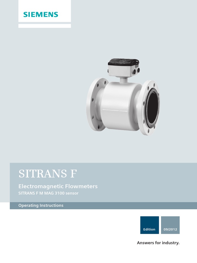 Sitrans F: Electromagnetic Flowmeters | PDF | Flow Measurement ...