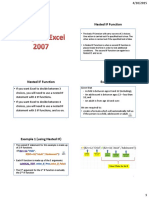 Nested IF Function: - The Nested IF Statement For This Example Is Made Up of 2 IF Functions. IF