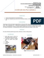 Laboratorio Electromagnetismo - Construcción de Una Pila Química