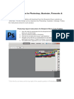 Import Instructions For Photoshop, Illustrator, Fireworks & Indesign