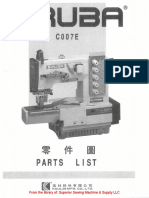 Parts List: From The Library Of: Superior Sewing Machine & Supply LLC