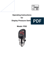 Operating Instructions For Display Pressure Switch