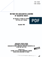 1990 - Method For Accelerated Leaching of Solidified Waste