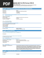 ENEOS GP4T ULTRA Racing 10W-40: Safety Data Sheet