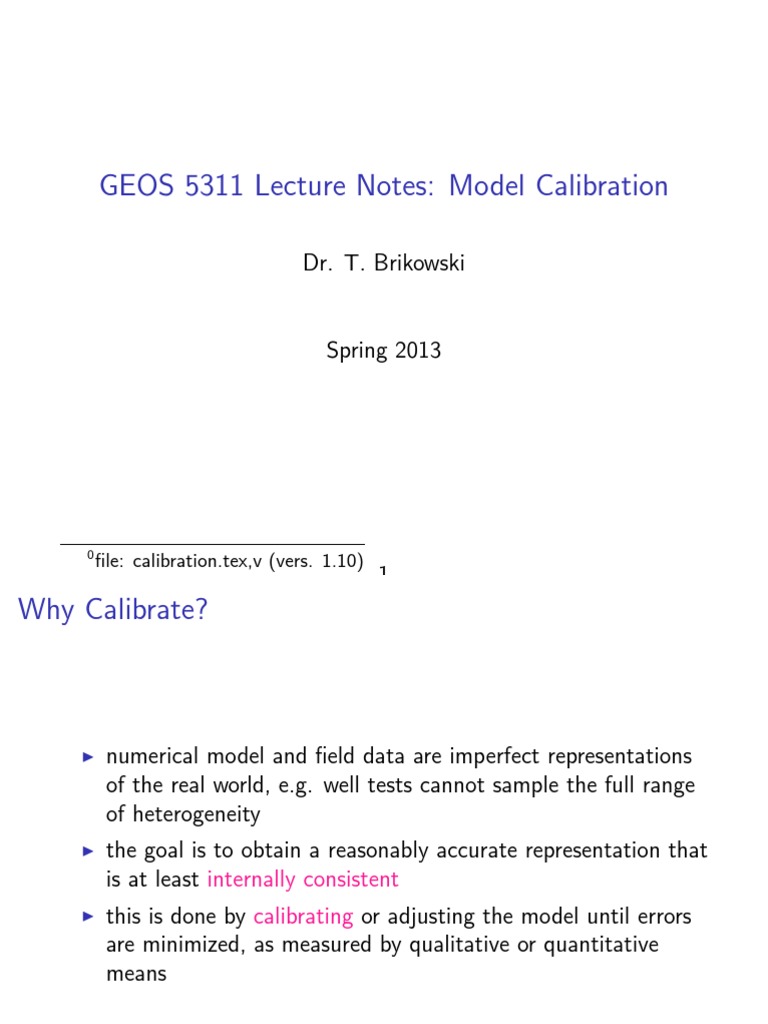 Calibration PDF | PDF | Errors And Residuals | Sensitivity Analysis