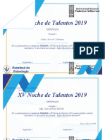 XV Noche de Talentos 2019 Diploma