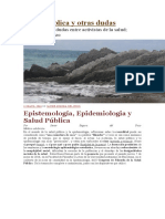 Salud 1 Epistemologia de La Epidemiologia y Salud Publica