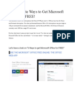 6 Legitimate Ways To Get Microsoft Office For FREE