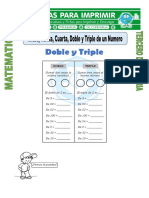 Ficha Mitad para Tercero de Primaria PDF