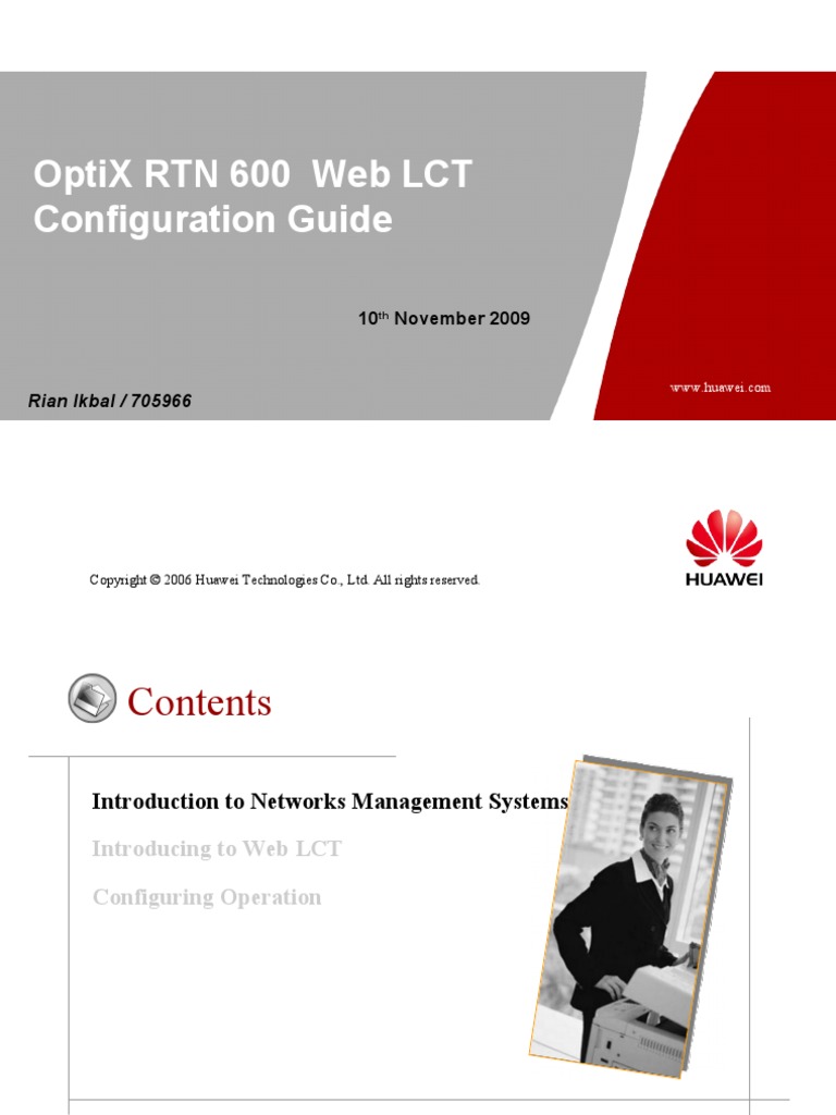 OptiX RTN 600 Web LCT Configuration Guide v0.1 | PDF | Login | World ...