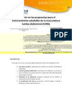 Evolución en Las Propuestas para El Entrenamiento Saludable de La Musculatura Lumbo-Abdominal