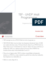 TEF - UNDP Mali - Orientation Programme 2020 - Bambara